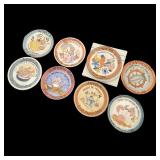 Lot of 8 Brazilian Hand Painted Plated