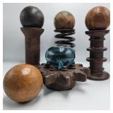 Industrial Metal Decor w/ Iron & Croquet Balls