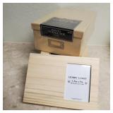 Photo Storage Boxes and a Wooden Frame