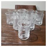 Arcoroc French Clear Crocus Glass Coffee Mugs 11pc