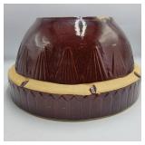 12' USA Brown Glaze Mixing Bowl