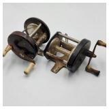 Vintage Bakelite Fishing Reel Pair