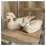 2 Hand Carved Ducks