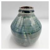 4' Signed Dutton Drip Glaze Vase