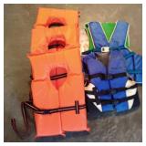 Life Vest Lot w/ Ski & Sports