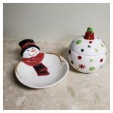 St Nicholas Square Christmas Cookie Plate and Rea