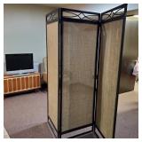 Three Panel Iron Frame Room Divider