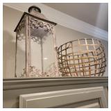 Lantern & Metal Basket Decor