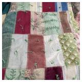 Vintage Quilt Made of Upholstery Fabric