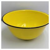 11' Yellow Enamelware Bowl