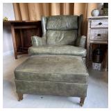 MCM Loblein Green Naugahyde Easy Chair w/