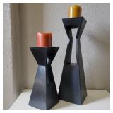 Contemporary Candle Holder Pair