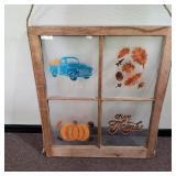 Fall 'Give Thanks' Window Decor