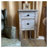 Distressed Side Table w/ Clock