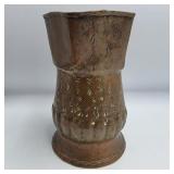 Hammered Copper Pentagonal Mouth Vase