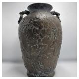 Bronze Floral Vase