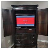 Modern Armoire w/ Smart TV, Blu-Ray, & Soundbar