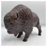 Signed Santiago R. Ironwood Buffalo Carving