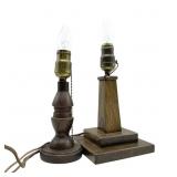 2 Vintage Wooden Lamps