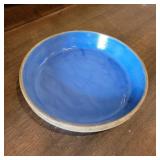 Japanese Blue Glaze Stoneware Pie Plate