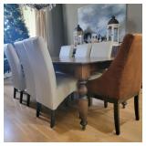 Farmhouse Style Table w/ 8 Chairs