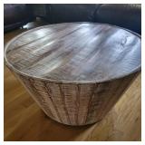 Rustic Drum Coffee Table