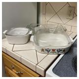 Glass Bakeware, Corning, Pyrex, AH Glass Bakeware, Corning, Pyrex, AH