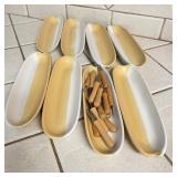 8 Vintage Pottery Corn Cob Dishes w/ Pics 8 Vintage Pottery Corn Cob Dishes w/ Pics