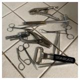 Hemostats, Hammer, Hole-puncher Hemostats, Hammer, Hole-puncher