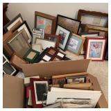 Lot of Pictures & Picture Frames