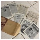 Vintage Miniature Front Page Newspaper Vintage Miniature Front Page Newspaper