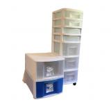 Plastic Storage Rolling Cart w/ 2 Separate