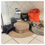 Lot of Hats, Gloves, Portable Lamps