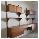 Mid-Century Style Custom Walnut Organizer Console Mid-Century Style Custom Walnut Organizer Console