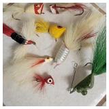 Lot of Vintage Pop Flies w/ Heddon Pop Eye Lot of Vintage Pop Flies w/ Heddon Pop Eye