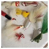 Lot of Vintage Pop Flies w/ Heddon Pop Eye