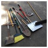 Lot of Handle Tools w/ Level & Pruners