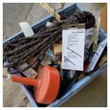 Tote w/ Misc Hardware & Rope Tote w/ Misc Hardware & Rope