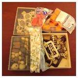 Lot of Buckles, Beads, And Chains. Lot of Buckles, Beads, And Chains.