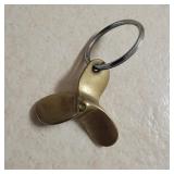 Vintage Brass Propeller Keychain