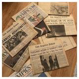 #1 Vintage Stack of Newspapers Kennedy #1 Vintage Stack of Newspapers Kennedy