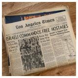 Vintage Newspaper Israeli Commandos Free Hostages Vintage Newspaper Israeli Commandos Free Hostages