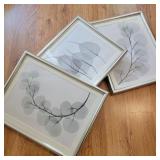 Modern Leaf Art Trio Modern Leaf Art Trio