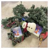 Christmas Garland & Snowman