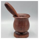 Turned Wood Mortar & Pestle