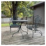 Metal Patio Table w/ 2 Chairs