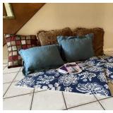 Lot of Pillows w/ 2 Small Throw Rugs