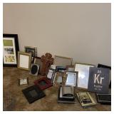 Lot of Picture Frames in Basket