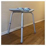 Shower Stool w/ 2 Pkgs Flushable Wipes