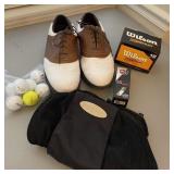 Size 14 Mens Golf Shoes in Carr Bag w/ Golf Balls